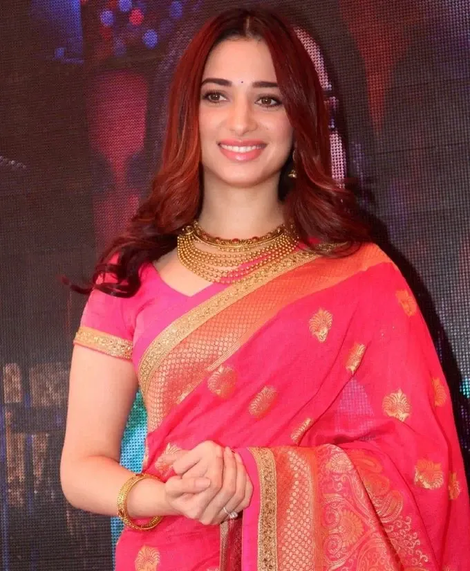 MUMBAI MODEL TAMANNAAH IN TRADITIONAL RED SAREE 3